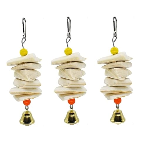 LEEVUS Vogelspielzeug, Tintenfisch-Knochen, Papageien, Spielzeug für Wellensittiche, Sepia, Barsch, Sittiche, Nymphensittiche, Käfig, Dekorationszubehör, 3 Stück B LEEVUS Vogelspielzeug, Tintenfisch-Knochen, Papageien, Spielzeug für Wellensittiche, Sepia, Barsch, Sittiche, Nymphensittiche, Käfig, Dekorationszubehör, 3 Stück B von LEEVUS