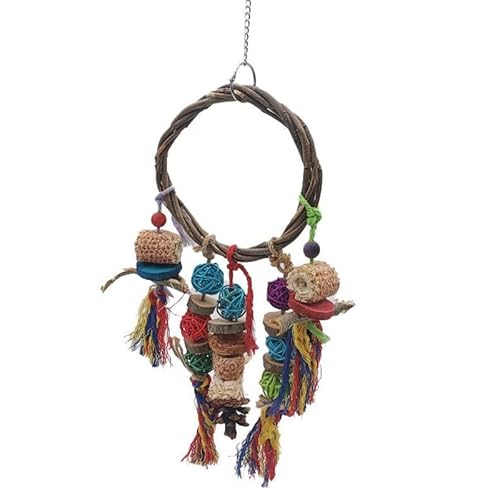 LEEVUS Vogelspielzeug, bunt, hängende Vogelschaukeln, Papageien, Baumwollseil, Spielzeug, Kletterspielzeug, Vogelzubehör, 1 Stück B L LEEVUS Vogelspielzeug, bunt, hängende Vogelschaukeln, Papageien, Baumwollseil, Spielzeug, Kletterspielzeug, Vogelzubehör, 1 Stück B L von LEEVUS