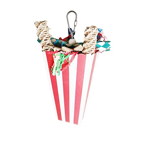 LEEVUS Vogelspielzeug, buntes Papageien-Kauspielzeug, Papageien, natürliche Vogelbecher, Kauspielzeug für kleine Vögel, 1 Set Streifen LEEVUS Vogelspielzeug, buntes Papageien-Kauspielzeug, Papageien, natürliche Vogelbecher, Kauspielzeug für kleine Vögel, 1 Set Streifen von LEEVUS