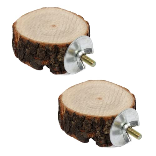 LEEVUS Vogelspielzeug, rund, Holz, Eichhörnchen, Papageien, Vogel, Ständer, Plattform, Haustier, Vogel, zum Aufhängen, 2 Stück LEEVUS Vogelspielzeug, rund, Holz, Eichhörnchen, Papageien, Vogel, Ständer, Plattform, Haustier, Vogel, zum Aufhängen, 2 Stück von LEEVUS