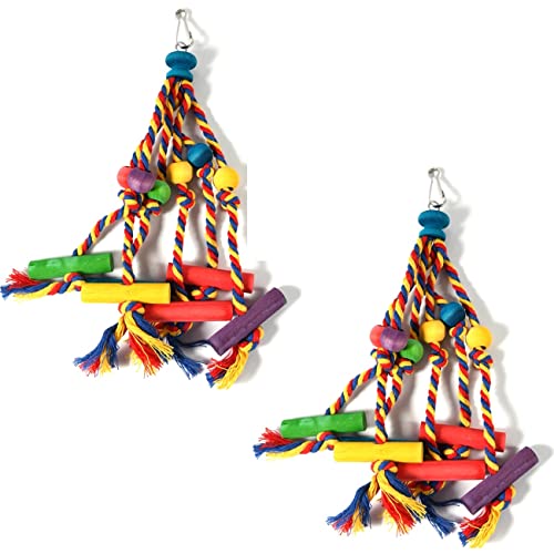 LEEVUS Vogelspielzeug, zum Kauen, zum Aufhängen, Schaukelseil, zum Aufhängen, Käfig, Schaukel, Klettern, Kautraining, Spielzeug, 2 Stück 03 LEEVUS Vogelspielzeug, zum Kauen, zum Aufhängen, Schaukelseil, zum Aufhängen, Käfig, Schaukel, Klettern, Kautraining, Spielzeug, 2 Stück 03 von LEEVUS