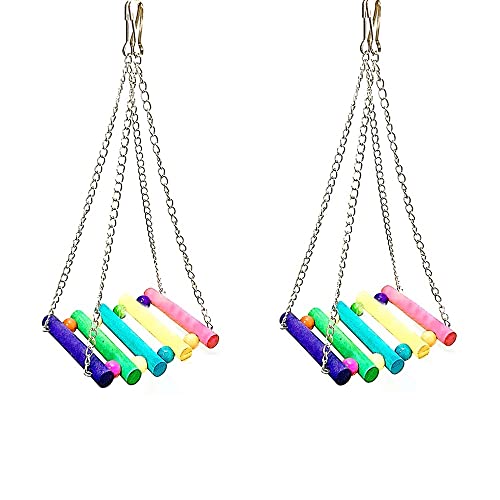 LEEVUS Vogelspielzeug, zum Kauen, zum Aufhängen, Schaukelseil, zum Aufhängen, Käfig, Schaukel, Klettern, Kautraining, Spielzeug, 2 Stück 06 LEEVUS Vogelspielzeug, zum Kauen, zum Aufhängen, Schaukelseil, zum Aufhängen, Käfig, Schaukel, Klettern, Kautraining, Spielzeug, 2 Stück 06 von LEEVUS