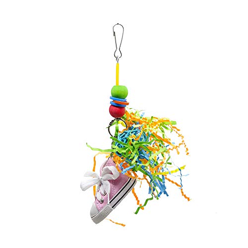 LEEVUS Vogelspielzeug für Papageien, Beißspielzeug, zum Klettern, Futtersuche und Kauspielzeug, farbiges Papier, Aktenvernichter aus Bambus, gewebtes Spielzeug, 2 Stück, 3 Stück von LEEVUS