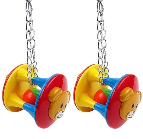 LEEVUS Vogelspielzeug für Papageien, Kauspielzeug für Haustiere, Vogelbisse, Schaukelkäfig, zum Aufhängen, Nymphensittiche, Sittichkette, hohl, Ball, 2 Stück 01 LEEVUS Vogelspielzeug für Papageien, Kauspielzeug für Haustiere, Vogelbisse, Schaukelkäfig, zum Aufhängen, Nymphensittiche, Sittichkette, hohl, Ball, 2 Stück 01 von LEEVUS