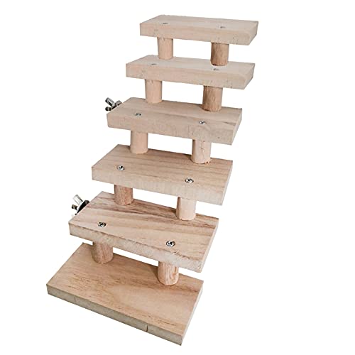 Vogelspielzeug, Hamsterleiter, Spielzeug, Papageien, Holzleiter, Spielzeug, Klettern, Treppen, Haustierspielzeug, Haustierkäfig, Zubehör, 1 Stück, 6 Leitern Vogelspielzeug, Hamsterleiter, Spielzeug, Papageien, Holzleiter, Spielzeug, Klettern, Treppen, Haustierspielzeug, Haustierkäfig, Zubehör, 1 Stück, 6 Leitern von LEEVUS