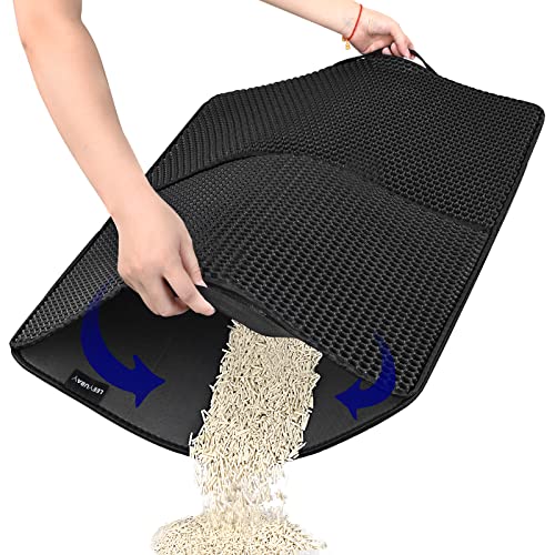 LEEYUBAY Katzenstreu Mat Honeycomb Cat Litter Trapping Mat with Handles, Double Layer Waterproof Urinproof Litter Trapper Pad, Foldable and Easy Cleaning, 73,7 x 53,3 cm von LEEYUBAY