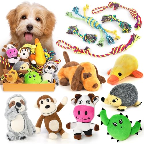 12 Stück Quietschen Hund Spielzeug Zahnen Niedlich Plüschtier Verpackung Naturbaumwolle Welpenseil / Kauspielzeug für Welpen Haustierspielzeug für 12 Stück Quietschen Hund Spielzeug Zahnen Niedlich Plüschtier Verpackung Naturbaumwolle Welpenseil / Kauspielzeug für Welpen Haustierspielzeug für von LEGEND SANDY