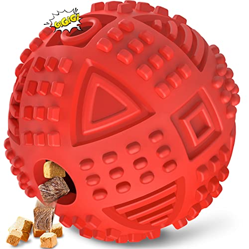 Hundebälle Leckerli-Spender Hundespielzeug, IQ Hundeleckerli-Bälle für, Hunde-Puzzle-Spielzeug für große Hunde, quietschendes Hundespielzeug für Aggressive Kauer, langlebiges Gummi Hundebälle Leckerli-Spender Hundespielzeug, IQ Hundeleckerli-Bälle für, Hunde-Puzzle-Spielzeug für große Hunde, quietschendes Hundespielzeug für Aggressive Kauer, langlebiges Gummi von LEGEND SANDY