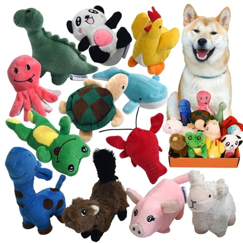 LEGEND SANDY Quietschendes Plüsch-Hundespielzeug-Set für Welpen, kleine gefüllte Welpen, Kauspielzeug, 12 Hundespielzeuge, Großpackung mit Quietschern, niedliches weiches Haustierspielzeug für kleine, LEGEND SANDY Quietschendes Plüsch-Hundespielzeug-Set für Welpen, kleine gefüllte Welpen, Kauspielzeug, 12 Hundespielzeuge, Großpackung mit Quietschern, niedliches weiches Haustierspielzeug für kleine, von LEGEND SANDY