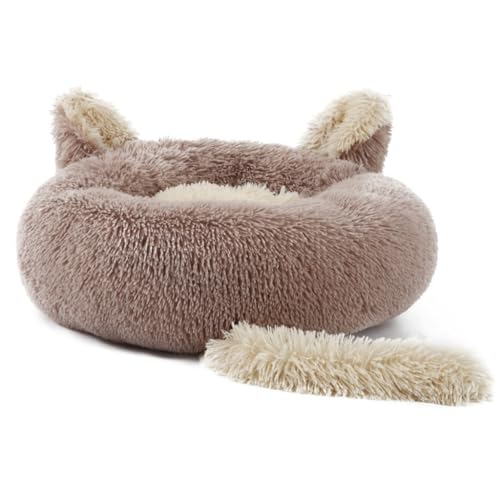 LEIDJGUN Haustierbett mit Ohren und Schwanz, weich und pelzig, Hundekörbchen, Hundesofa, Ohren, Schwanz, Nest LEIDJGUN Haustierbett mit Ohren und Schwanz, weich und pelzig, Hundekörbchen, Hundesofa, Ohren, Schwanz, Nest von LEIDJGUN