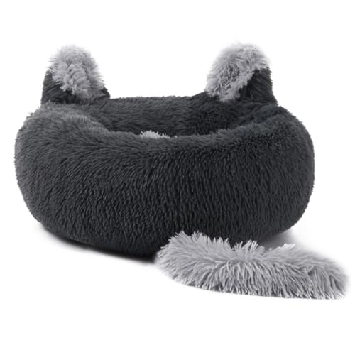 LEIDJGUN Haustierbett mit Ohren und Schwanz, weich und pelzig, Hundekörbchen, Hundesofa, Ohren, Schwanz, Nest LEIDJGUN Haustierbett mit Ohren und Schwanz, weich und pelzig, Hundekörbchen, Hundesofa, Ohren, Schwanz, Nest von LEIDJGUN