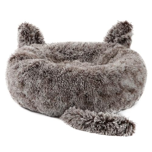LEIDJGUN Haustierbett mit Ohren und Schwanz, weich und pelzig, Hundekörbchen, Hundesofa, Ohren, Schwanz, Nest LEIDJGUN Haustierbett mit Ohren und Schwanz, weich und pelzig, Hundekörbchen, Hundesofa, Ohren, Schwanz, Nest von LEIDJGUN