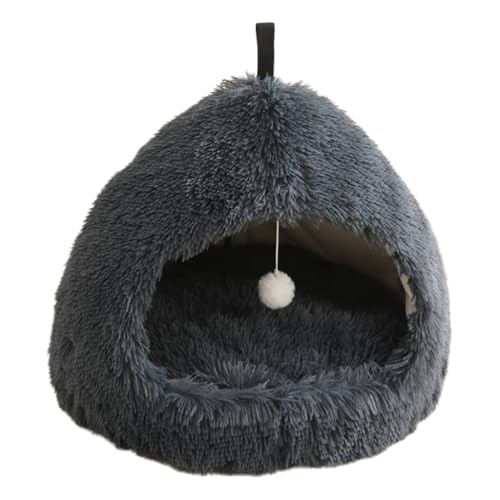 LEIDJGUN Lovely Pet House Soft Long Plush Indoor Pet Sleep Shelters with Hanging Toy Nonslip and Warm For Small Dogs Cats LEIDJGUN Lovely Pet House Soft Long Plush Indoor Pet Sleep Shelters with Hanging Toy Nonslip and Warm For Small Dogs Cats von LEIDJGUN
