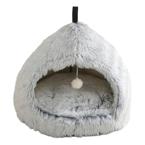 LEIDJGUN Lovely Pet House Soft Long Plush Indoor Pet Sleep Shelters with Hanging Toy Nonslip and Warm For Small Dogs Cats LEIDJGUN Lovely Pet House Soft Long Plush Indoor Pet Sleep Shelters with Hanging Toy Nonslip and Warm For Small Dogs Cats von LEIDJGUN