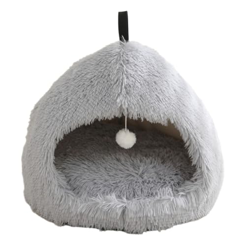 LEIDJGUN Lovely Pet House Soft Long Plush Indoor Pet Sleep Shelters with Hanging Toy Nonslip and Warm For Small Dogs Cats LEIDJGUN Lovely Pet House Soft Long Plush Indoor Pet Sleep Shelters with Hanging Toy Nonslip and Warm For Small Dogs Cats von LEIDJGUN