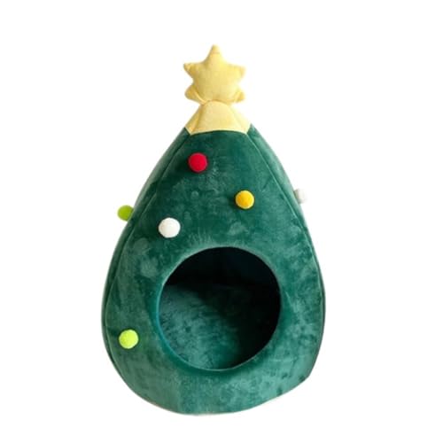 LEIDJGUN Weihnachtsbaum-Katzenbett für den Innenbereich, Wärme halb geschlossen, Haustier-Schlafhöhle, Nest mit weichem Kissen, rutschfeste Unterseite LEIDJGUN Weihnachtsbaum-Katzenbett für den Innenbereich, Wärme halb geschlossen, Haustier-Schlafhöhle, Nest mit weichem Kissen, rutschfeste Unterseite von LEIDJGUN