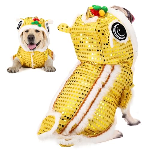 Süßes Tanz-Löwen-Hundekostüm mit Pailletten, chinesisches Neujahrskostüm, chinesisches Löwen-Tanzkostüm, Katzen-/Hundekleidung, Kapuzenpullover, Mantel für kleine Hunde, Neujahr, Frühling, Festival, Süßes Tanz-Löwen-Hundekostüm mit Pailletten, chinesisches Neujahrskostüm, chinesisches Löwen-Tanzkostüm, Katzen-/Hundekleidung, Kapuzenpullover, Mantel für kleine Hunde, Neujahr, Frühling, Festival, von LEIFIDE