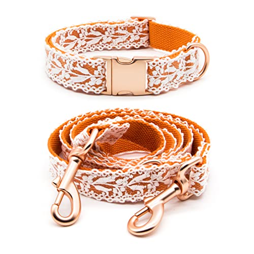 LEKAIGO Hundehalsband und Leine, Baumwollspitze, handgefertigt, 1,2 - 1,5 m, verstellbar, bequem, einzigartige Halsbänder und Leinen für kleine, mittelgroße und große Hunde LEKAIGO Hundehalsband und Leine, Baumwollspitze, handgefertigt, 1,2 - 1,5 m, verstellbar, bequem, einzigartige Halsbänder und Leinen für kleine, mittelgroße und große Hunde von LEKAIGO