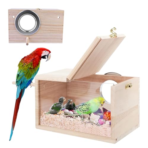 Transparentes Vogelzuchtbox Wellensittich Nistkasten: LEKEFET Wellensittich Holz Zuchtbox Massivholz Papagei Zucht Box Vogelzucht Brutkasten Vogelhaus für Sittich Lovebirds Papageien12*12 * 19.5cm Transparentes Vogelzuchtbox Wellensittich Nistkasten: LEKEFET Wellensittich Holz Zuchtbox Massivholz Papagei Zucht Box Vogelzucht Brutkasten Vogelhaus für Sittich Lovebirds Papageien12*12 * 19.5cm von LEKEFETO