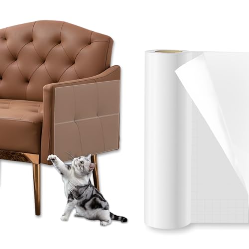 LELE LIFE Anti Katzenkratzer Möbelschutz, 5M x 20cm Selbstklebend Couchschutz von Katzenkrallen Kratzen, Couch Eckband Katzenkratzabschreckung für Sofatür von LELE LIFE