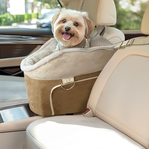 LELEFIDO Konsole Hund Autositz für kleine Hunde - Tragbarer Sitzerhöhung mit Sicherheitsgurt, rutschfester Unterseite und Aufbewahrungstaschen, passend für Hunde bis zu 5 kg LELEFIDO Konsole Hund Autositz für kleine Hunde - Tragbarer Sitzerhöhung mit Sicherheitsgurt, rutschfester Unterseite und Aufbewahrungstaschen, passend für Hunde bis zu 5 kg von LELEFIDO