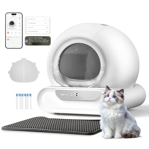 LELO PAWS Katzenklo Selbstreinigend, 65L Selbstreinigende Katzentoilette mit Geruchsbeseitigung, Sicher, APP Steuerung, Elektrisches katzenklo mit Müllbeutel und Matte für Mehrere Katzen, Weiß LELO PAWS Katzenklo Selbstreinigend, 65L Selbstreinigende Katzentoilette mit Geruchsbeseitigung, Sicher, APP Steuerung, Elektrisches katzenklo mit Müllbeutel und Matte für Mehrere Katzen, Weiß von LELO PAWS