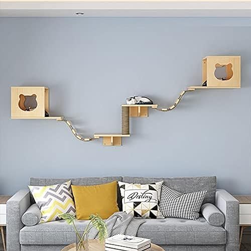 Luxuriöse Wandmontierte Katzenmöbel, Hölzerne Katzenregale, Sitzstangen Für Die Wand, Katzenstufen, Leiter, Katzenbett, Aktivitätsbaum, Katzenkletterstruktur, Moderne Katzenplattform,C,Picturesque Luxuriöse Wandmontierte Katzenmöbel, Hölzerne Katzenregale, Sitzstangen Für Die Wand, Katzenstufen, Leiter, Katzenbett, Aktivitätsbaum, Katzenkletterstruktur, Moderne Katzenplattform,C,Picturesque von LENIUKS