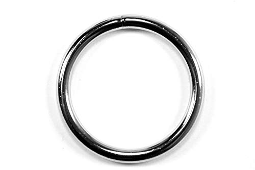 LENNIE 10x Rundring, O-Ring, Stahl, vernickelt, Silber, Größe: 13 mm (1/2") von LENNIE