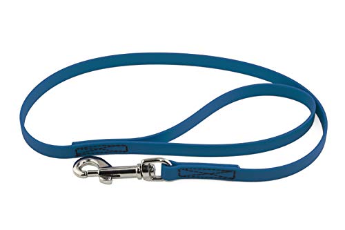 LENNIE BioThane Führleine, 13mm breit, 1m lang, Lagune, mit Handschlaufe, genäht von LENNIE
