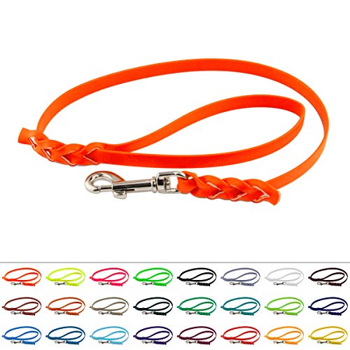 LENNIE BioThane Führleine, 19mm breit, 3m lang, Neon-Orange, mit Handschlaufe, geflochten LENNIE BioThane Führleine, 19mm breit, 3m lang, Neon-Orange, mit Handschlaufe, geflochten von LENNIE