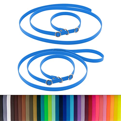 LENNIE BioThane Retrieverleine, 3m lang, Azurblau, 16mm, 19mm, Handschlaufe, Stopperringe, Moxonleine LENNIE BioThane Retrieverleine, 3m lang, Azurblau, 16mm, 19mm, Handschlaufe, Stopperringe, Moxonleine von LENNIE