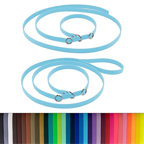 LENNIE BioThane Retrieverleine, 3m lang, Cyan/Türkis, 16mm, 19mm, Handschlaufe, Stopperringe, Moxonleine LENNIE BioThane Retrieverleine, 3m lang, Cyan/Türkis, 16mm, 19mm, Handschlaufe, Stopperringe, Moxonleine von LENNIE