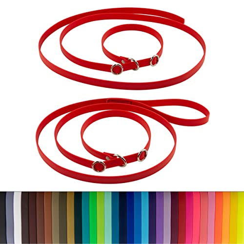 LENNIE BioThane Retrieverleine, 3m lang, Rot, 16mm, 19mm, Handschlaufe, Stopperringe, Moxonleine LENNIE BioThane Retrieverleine, 3m lang, Rot, 16mm, 19mm, Handschlaufe, Stopperringe, Moxonleine von LENNIE