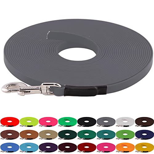 LENNIE BioThane Schleppleine, 13mm, Hunde 15-25kg, 3m lang, ohne Handschlaufe, Grau, genäht LENNIE BioThane Schleppleine, 13mm, Hunde 15-25kg, 3m lang, ohne Handschlaufe, Grau, genäht von LENNIE
