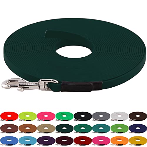 LENNIE BioThane Schleppleine, 13mm, Hunde 15-25kg, 5m lang, ohne Handschlaufe, Dunkelgrün, genäht LENNIE BioThane Schleppleine, 13mm, Hunde 15-25kg, 5m lang, ohne Handschlaufe, Dunkelgrün, genäht von LENNIE