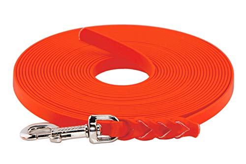 LENNIE BioThane Schleppleine, 13mm, Hunde 15-25kg, 5m lang, ohne Handschlaufe, Neon-Orange, geflochten LENNIE BioThane Schleppleine, 13mm, Hunde 15-25kg, 5m lang, ohne Handschlaufe, Neon-Orange, geflochten von LENNIE