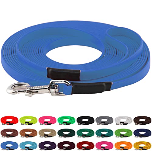 LENNIE BioThane Schleppleine, 13mm, Hunde 15-25kg, 7m lang, mit Handschlaufe, Azurblau, genäht LENNIE BioThane Schleppleine, 13mm, Hunde 15-25kg, 7m lang, mit Handschlaufe, Azurblau, genäht von LENNIE