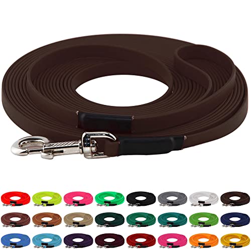 LENNIE BioThane Schleppleine, 19mm, Hunde ab 35kg, 5m lang, mit Handschlaufe, Dunkelbraun, genäht LENNIE BioThane Schleppleine, 19mm, Hunde ab 35kg, 5m lang, mit Handschlaufe, Dunkelbraun, genäht von LENNIE
