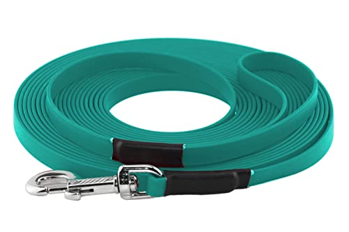 LENNIE BioThane Schleppleine, 20m mit Handschlaufe, Petrol/Teal, 16mm für große Hunde, genäht LENNIE BioThane Schleppleine, 20m mit Handschlaufe, Petrol/Teal, 16mm für große Hunde, genäht von LENNIE
