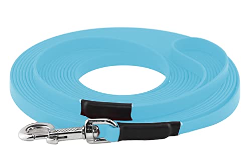 LENNIE BioThane Schleppleine, 3m mit Handschlaufe, Cyan/Türkis, 16mm für große Hunde, genäht LENNIE BioThane Schleppleine, 3m mit Handschlaufe, Cyan/Türkis, 16mm für große Hunde, genäht von LENNIE