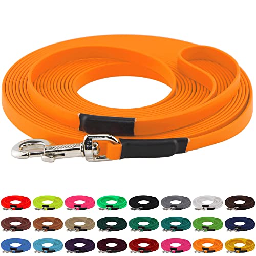 LENNIE BioThane Schleppleine, 9mm, Hunde 5-15kg, 15m lang, mit Handschlaufe, Pastell-Orange, genäht LENNIE BioThane Schleppleine, 9mm, Hunde 5-15kg, 15m lang, mit Handschlaufe, Pastell-Orange, genäht von LENNIE