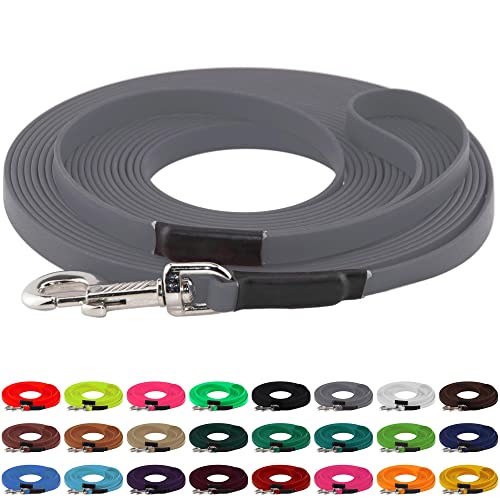 LENNIE BioThane Schleppleine, 9mm, Hunde 5-15kg, 7m lang, mit Handschlaufe, Grau, genäht LENNIE BioThane Schleppleine, 9mm, Hunde 5-15kg, 7m lang, mit Handschlaufe, Grau, genäht von LENNIE