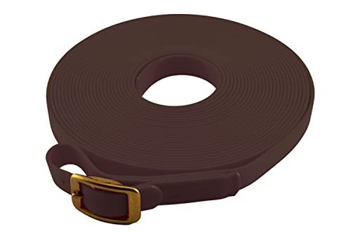 LENNIE BioThane Schweißleine mit Markierung, 19mm breit, Dunkelbraun, 8m lang, Messingschnalle, 5m 7m 10m 12m 15m 20m 25m 30m LENNIE BioThane Schweißleine mit Markierung, 19mm breit, Dunkelbraun, 8m lang, Messingschnalle, 5m 7m 10m 12m 15m 20m 25m 30m von LENNIE