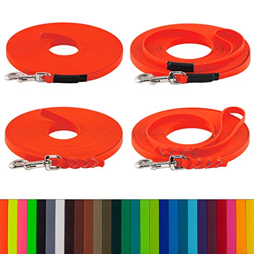 LENNIE Leichte, 9mm breite Biothane Schleppleine für kleine Hunde von 5-15kg, ohne/mit Handschlaufe, 3m 5m 10m 20m, schmutz-Wasser-abweisend LENNIE Leichte, 9mm breite Biothane Schleppleine für kleine Hunde von 5-15kg, ohne/mit Handschlaufe, 3m 5m 10m 20m, schmutz-Wasser-abweisend von LENNIE