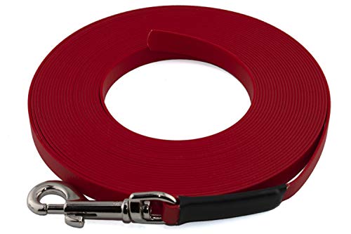 LENNIE Leichte BioThane Schleppleine, 13mm, Hunde 15-25kg, 8m lang, ohne Handschlaufe, Rot, genäht LENNIE Leichte BioThane Schleppleine, 13mm, Hunde 15-25kg, 8m lang, ohne Handschlaufe, Rot, genäht von LENNIE