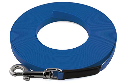 LENNIE Leichte BioThane Schleppleine, 9mm, Hunde 5-15kg, 2m lang, ohne Handschlaufe, Azurblau, genäht LENNIE Leichte BioThane Schleppleine, 9mm, Hunde 5-15kg, 2m lang, ohne Handschlaufe, Azurblau, genäht von LENNIE