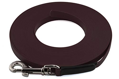 LENNIE Leichte BioThane Schleppleine, 9mm, Hunde 5-15kg, 2m lang, ohne Handschlaufe, Dunkelbraun, genäht LENNIE Leichte BioThane Schleppleine, 9mm, Hunde 5-15kg, 2m lang, ohne Handschlaufe, Dunkelbraun, genäht von LENNIE