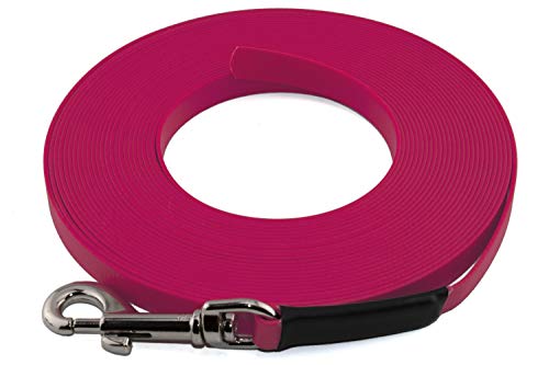 LENNIE Leichte BioThane Schleppleine, 9mm, Hunde 5-15kg, 5m lang, ohne Handschlaufe, Magenta, genäht LENNIE Leichte BioThane Schleppleine, 9mm, Hunde 5-15kg, 5m lang, ohne Handschlaufe, Magenta, genäht von LENNIE