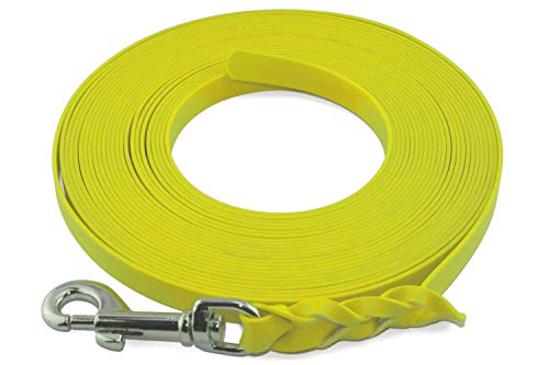 LENNIE Leichte BioThane Schleppleine, 9mm, Hunde 5-15kg, 5m lang, ohne Handschlaufe, Neon-Gelb, geflochten LENNIE Leichte BioThane Schleppleine, 9mm, Hunde 5-15kg, 5m lang, ohne Handschlaufe, Neon-Gelb, geflochten von LENNIE