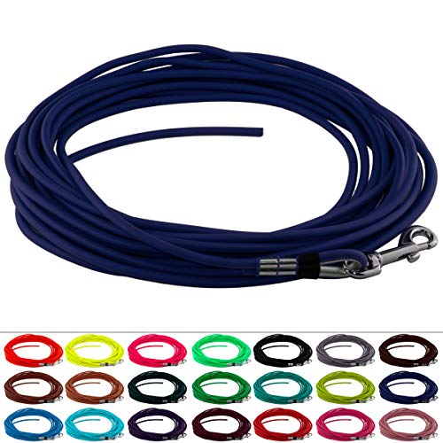 LENNIE Runde BioThane Schleppleine für Hunde ab 25kg, Ø 8mm, 10m lang, ohne Handschlaufe, Blau LENNIE Runde BioThane Schleppleine für Hunde ab 25kg, Ø 8mm, 10m lang, ohne Handschlaufe, Blau von LENNIE